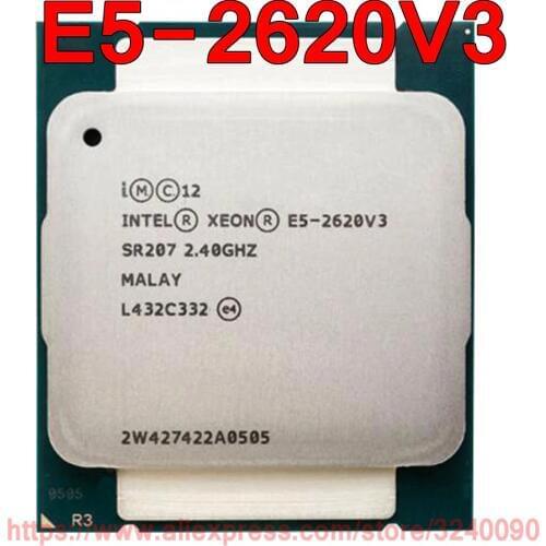 Intel Xeon CPU E5-2620V3 SR207 2.40GHz 6-Cores 15M LGA2011-3 E5-2620 V3 processor E5 2620V3 free shipping E5 2620 V3