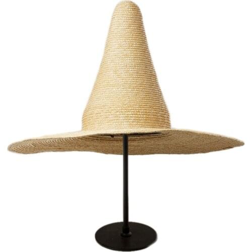 2021 New Fashion Custom Handmade Straw Model Show High-top Womens Mens Hat Sun Hat Leisure Beach Holiday Hat VRIGINER