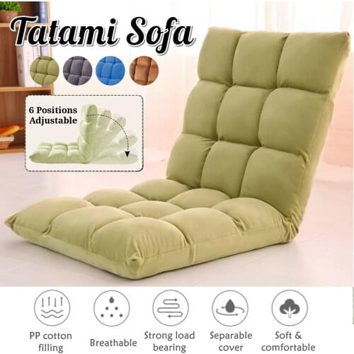 Folding Lazy Lounger Sofa Tatami Adjustable Lounge Chair Floor Balcony Bay Window Leisure Legless Small Sofa Bed Back Chair