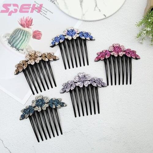 Rhinestone Hair hairpin bangs comb Flower Hair Ornament headdress plate hair ornament broken hairpin