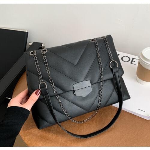 NEW PU Leather Crossbody Bags for Women 2021 Trend Hand Bag Embroidery Thread Womens Branded Trending Shoulder Handbags