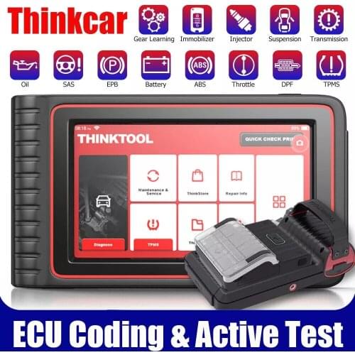 THINKCAR THINKTOOL Full System Obd2 Automotive Scanner Professional ECU Coding IMMO Oil Reset Actuation Test Car Diagnostic Tool