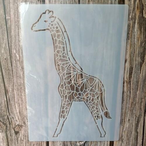 A4 Size DIY Craft Chain Giraffe Stencil for Painting on Wood,Fabric,Walls Art Scrapbooking Stamping Album Embossing Paper Cards