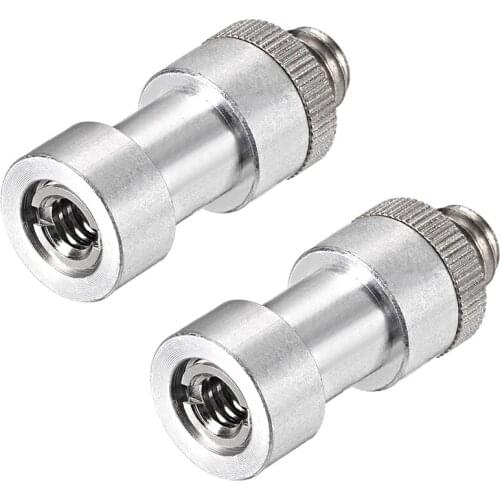 Uxcell 2Pcs Metal 3/8" Male to 1/4" Female Convert Screw Adapter Set for Tripod Monopod Ballhead DSLR SLR