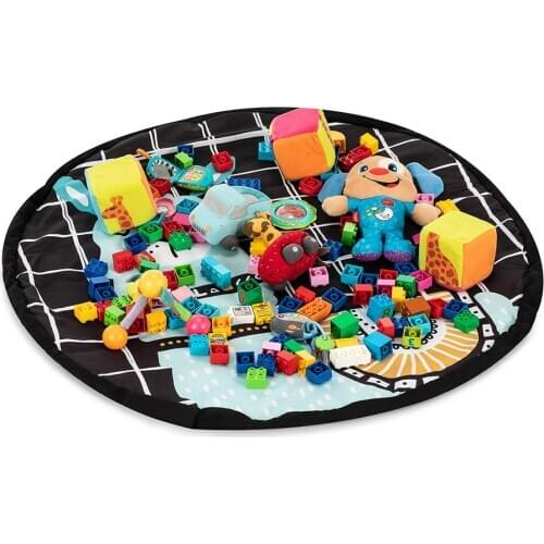 Wellgro Bebek Oyun Matı Oyuncak Çantası ve Oyuncak Hurcu Oyuncak Halısı Oyuncak Saklama Çantası