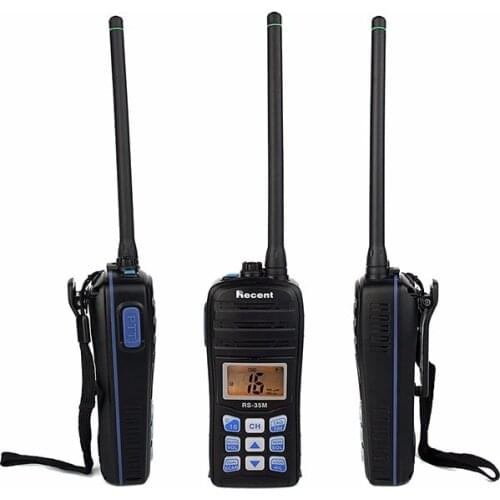 VHF Floatable Marine Radio IP67 Waterproof Dustproof Walkie Talkie RS-35M LCD Display 5W/1W 70 Channels 3PCS