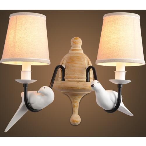 Vintage abajur mirror light rope dining room bedroom lampara pared