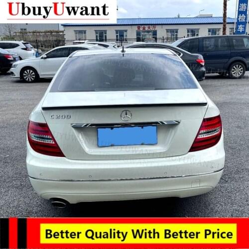 Rear Roof Lip Spoiler For 2008 2009 2010 2011 2012 2013 2014 W204 Spoiler Benz C-Class C180 C200 C300 ABS Car Rear Wing Spoiler