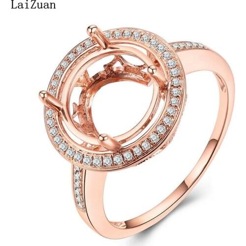 Ladys Jewelry 10mm Round Cut 0.2ct Diamonds Vintage Ring Solid 10K Rose Gold