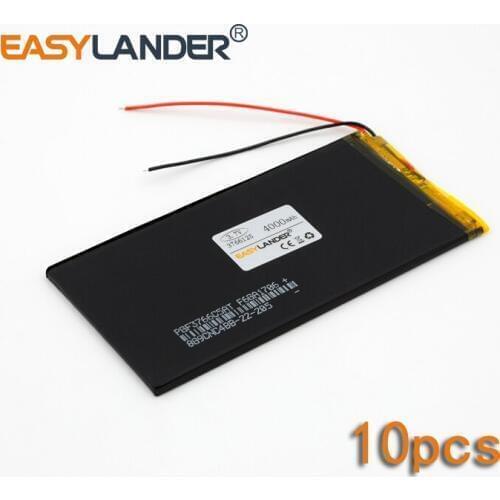 10pcs/Lot 3.7V 4000mAh 3766125 Rechargeable li Polymer Li-ion Battery For Bluetooth Notebook E-Book Power Bank Portable Consumer