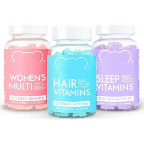 Sugar Vitamin for Hair Womens Multi Vegan Vitamin C Biotin Supplement Vegetarian Gummies For Men 60 Pieces Brand New SGHV45