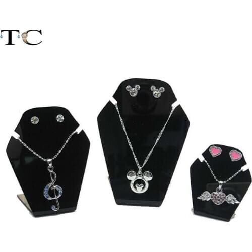 3pcs Acrylic Necklace Earrings Display Frame Jewelry Display Frame Necklace Jewelry Frame Figure Stud Frame Jewelry Organizer