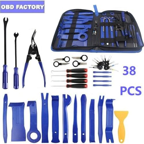 7/19/38PCS Car Repair Tool Hand Set Car Panel Door Audio Trim Removal Tool Clip Pliers Dashboard Pry Disassembly Tool