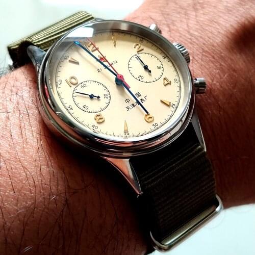 1963 Pilot Chronograph Watch Men Vintage Air Force Wristwatch Seagull ST19 Hand Wind Mechanical Movement 38mm 40mm Reloj Hombre