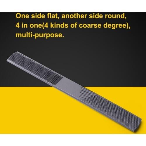 Hot 1pc 4 In1 Carbon Steel Rasp File 6" 200mm Woodworking File Hand Tool For Wood Carving Grinding File Carpenter Tool