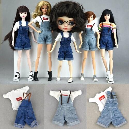 1/6 Fashion Bratz Bjd Doll Denim Shorts Skirt Clothing For Girl Handmade Beauty Toy Barbies Blyth Doll Yosd Baby Dolls