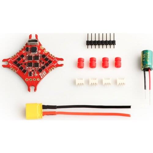 25.5X25.5mm HGLRC Zeus5 AIO MPU6000 F411 Flight Controller 5A BLEHLI_S 4in1 ESC 1-2S for FPV Racing Freestyle Tinywhoop Drones