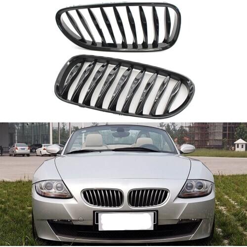 Left Right Front Gloss Black Front Grille Grill For BMW E85 E86 Z4 03-08 2 Door