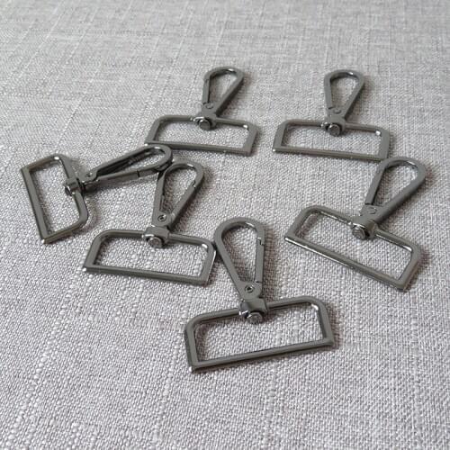 100 pcs 38mm webbing metal hardware belt buckle for bag accessories pet dog leash straps swivel eye trigger clip clasp snap hook