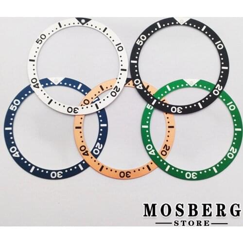 Fashion Automatic Watches Accessories Diameter 38.5mm*31.8mm Aluminum Black White Blue Green Orange Watch Bezel Ring