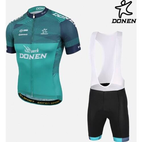 Donen Men Summer cycling jersey ropa ciclista for men bicycle jersey cycling bib shorts bicycle bib shorts jersey set cycling