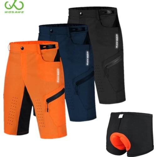 WOSAWE MTB Shorts Dirty Water Rain Resistant Elastic Waist 3 Colors Mountain Road Bike Shorts Motorcycle Bottom Wear
