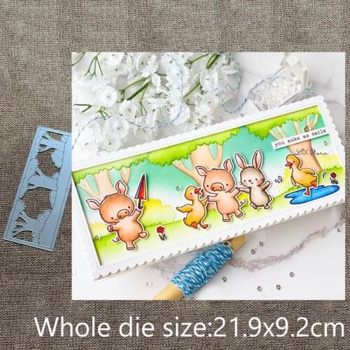 New Design Craft Metal stencil mold Cutting Dies Summer Woods Scene scrapbook die cuts Album Paper Card Craft Embossing