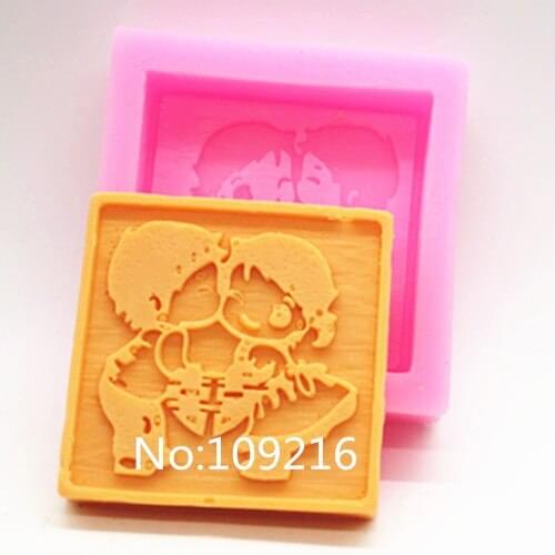 Wholesale!!!1pcs The Wedding (C523) Silicone Handmade Soap Mold Crafts DIY Mold