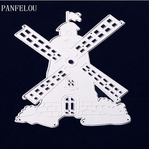 PANFELOU Metal craft Large wind turbines die cutting dies for Scrapbooking/DIY Easter wedding Halloween cards