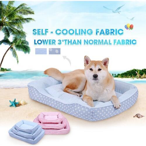 Luxury Self Cooling Pet Cave Bed For Small Dogs And Cats Summer Cool House With Removable Cushion And Waterproof Bottom Indoor