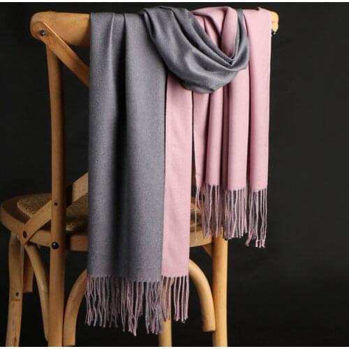2021 Luxury Brand Wool Winter Warm Women Scarf Plaid Thick Blanket Shawls and Wraps Scarves for Women High Quality scarf women