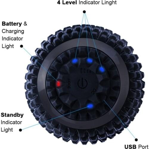 Silicone Electric Yoga Ball Deep Muscle Vibration Fitness Ball Adjustable Foot Massage Fascia Ball Yoga Balls Fitness