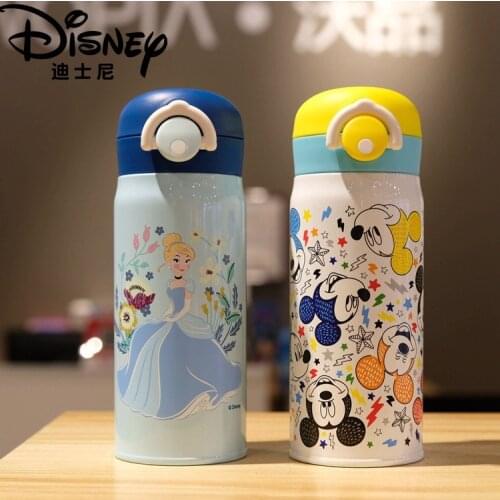 Disney childrens cute vacuum flask bouncing cup student 316 stainless steel light water bottle kindergarten water bottle