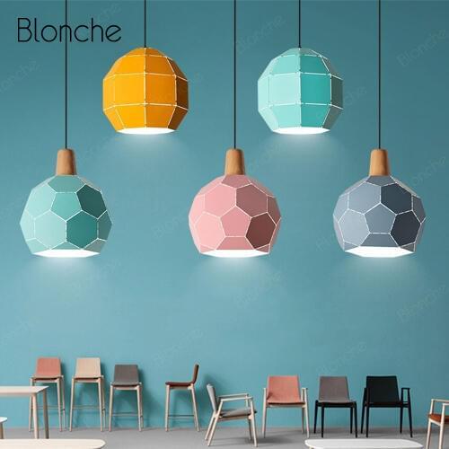 Modern Pendant Lights Football Lampshade Hanging Lamp Kitchen Dining Room Children Bedroom Nordic Lamp Home Deco Light Fixtures