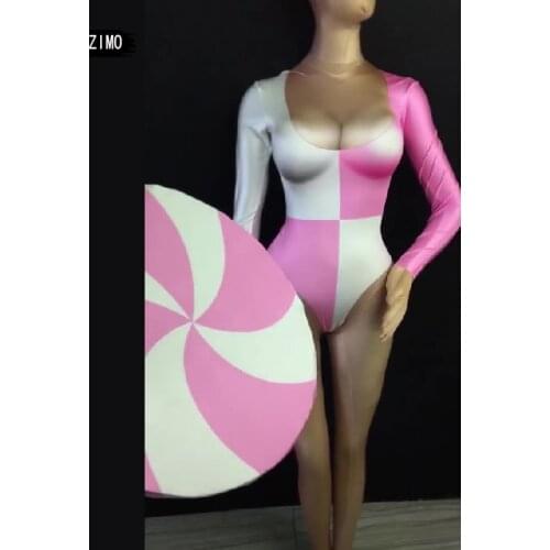 Modern Festival Party Opening Pole Jazz Disco Dance bodysuit Womens nightclub Singer outfit Stage Wear Clothes show disco pole