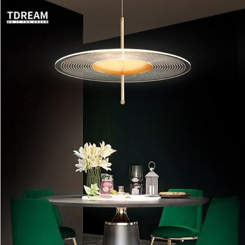 Dining Room Led Chandelier Home Living Light Creative Minimalist Bar Counter Bedroom Shopping Mall New Acrylic Art Model Room