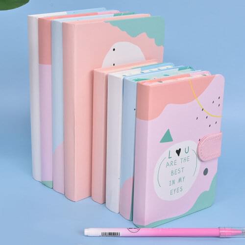 A5 Creative Girl Heart Magnetic Hand Ledger Cute Notebook School Student Diary Planner Student Stationery