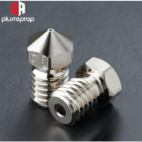 V5 V6 M6 Plated Copper Nozzle Durable Reduce Stick High Performance For E3D PT100 Heatblock Dragon HotEnd 3D Printers