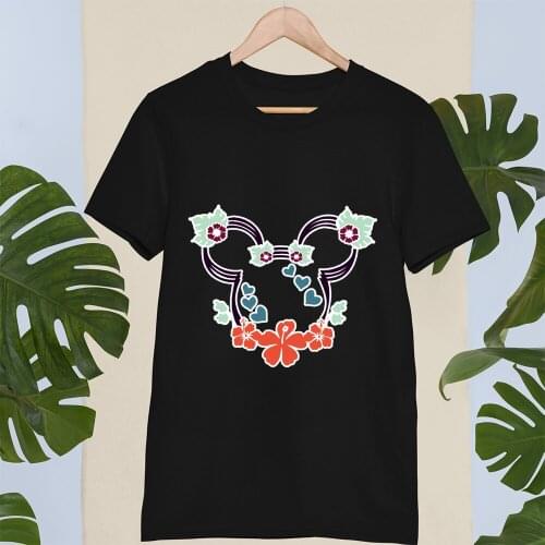 Disney Kawaii Women T-shirts Dropship Fashion Harajuku Black White T Shirts Female Outdoor Casual Style Summer New Products Cute