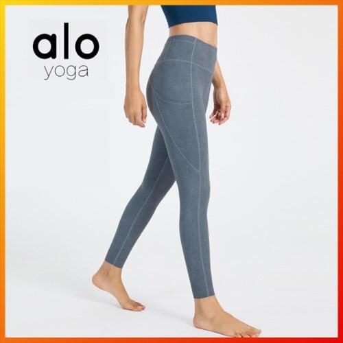 Alo Yoga Womens Leggings Sexy 6-color Printing High-waist Shaping Hip-lifting Yoga Pants Fitness Running Exercise Trousers 2108