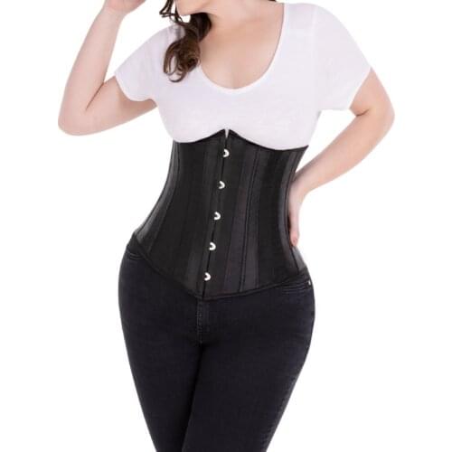 Steampunk Corset Women Plus Size 24 steel boned Sexy Gothic Bustier Waist Cincher Belt Underbust Lace Top Tummy Slimming Sheath