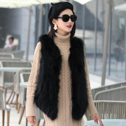 Fur Real Vest Women Clothes 2020 Autumn Winter Jacket Women Raccoon Fur Sleeveless Coat Female Korean Jackets MY3509 s