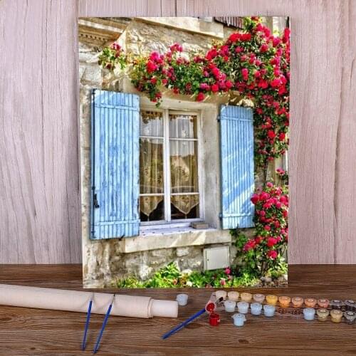 Landscape Scenery DIY Paint By Numbers Kit Acrylic Paints 50*70 Canvas Painting Decorative Paintings For Handicraft