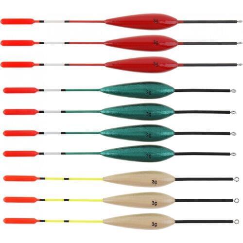 10pcs/lot High Quality Mixed Colors Rock Fishing Float Long Shot Striking Balsa Bobber with Big Buoyancy Accessories