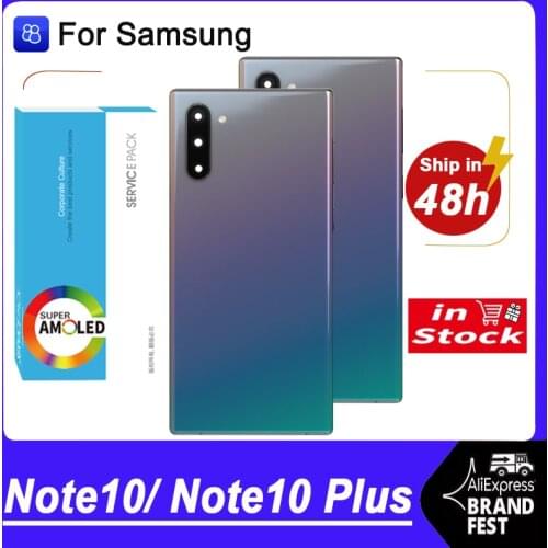 100% New For Samsung Galaxy Note 10 N975 Note 10 Plus NOTE10+ Battery Back Cover Door Housing Camera Glass Lens