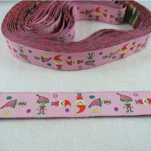 16mm Santa Claus Pattern 10 yards/lot, 5/8" Polyseter Woven jacquard ribbon DIY handmade Sewing & dog chain accessories CX48