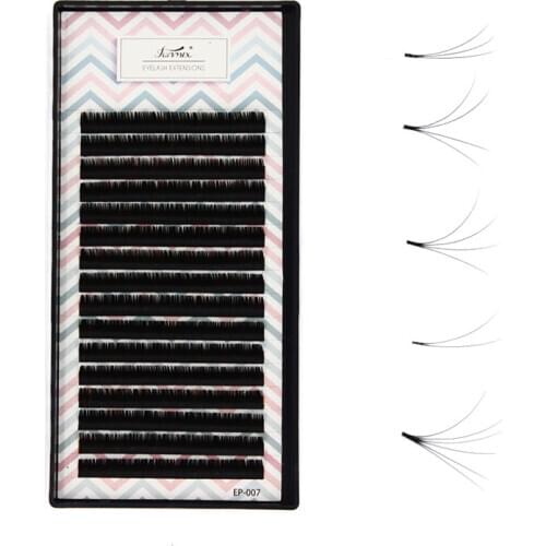 16Rows Easy Fan Lashes C/D Curl 0.15mm Self-Making Fast Fan Volume Eyelash Extensions Natural Soft Faux Mink Grafting Eyelashes