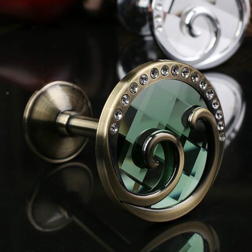2Pcs Modern Crystal Metal Hook Fashion Curtain Tie Back Tassel Brush Holder Curtain Accessories Holdback Coat Hat Cap Hook