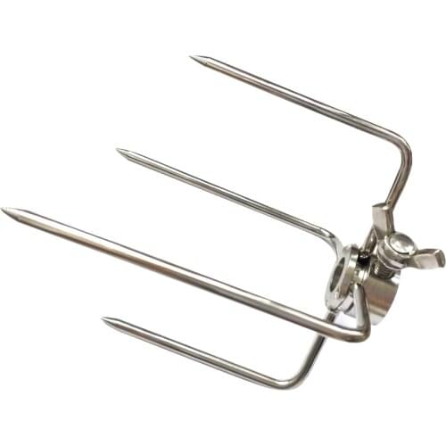 2Pcs BBQ Forks Kebab Skewer Grilled Turkey Picnic Charcoal BBQ Meat Fork BBQ Tool Skewer Clamp Grill Meatpicks