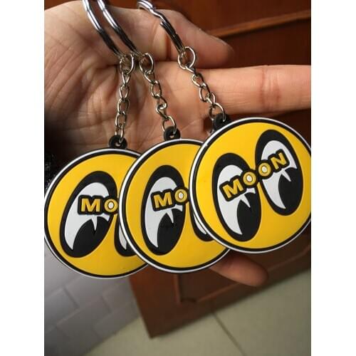 20pcs Moon eye mooneyes mishka pvc plastic key chain keychain keyring gifts for men boyfriend pendant double sided picture